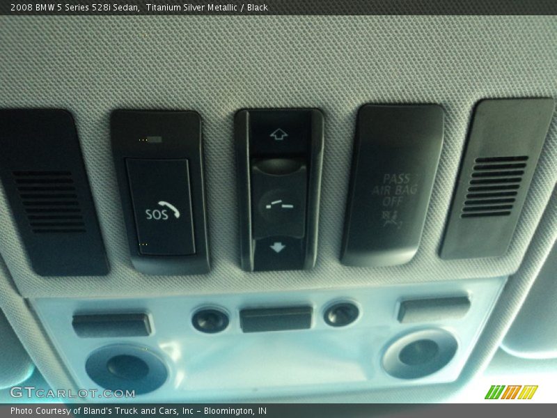 Titanium Silver Metallic / Black 2008 BMW 5 Series 528i Sedan
