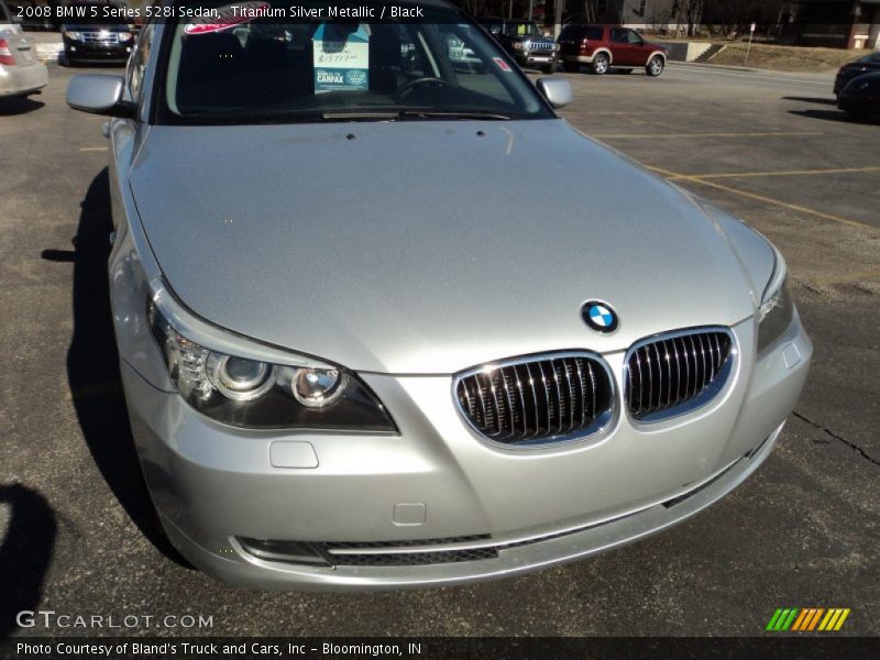 Titanium Silver Metallic / Black 2008 BMW 5 Series 528i Sedan