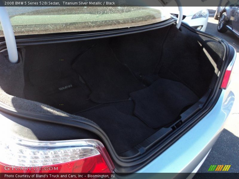 Titanium Silver Metallic / Black 2008 BMW 5 Series 528i Sedan