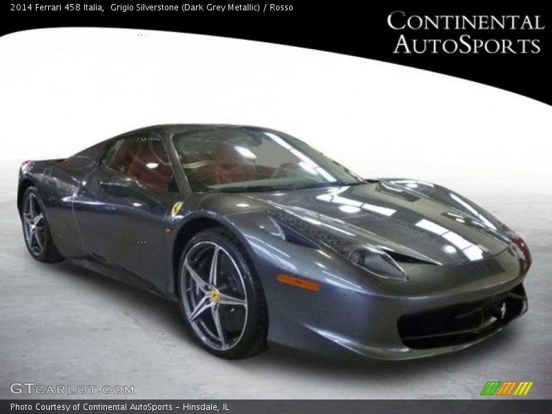 Grigio Silverstone (Dark Grey Metallic) / Rosso 2014 Ferrari 458 Italia