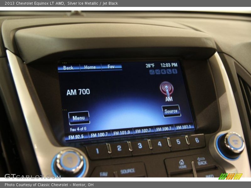 Silver Ice Metallic / Jet Black 2013 Chevrolet Equinox LT AWD