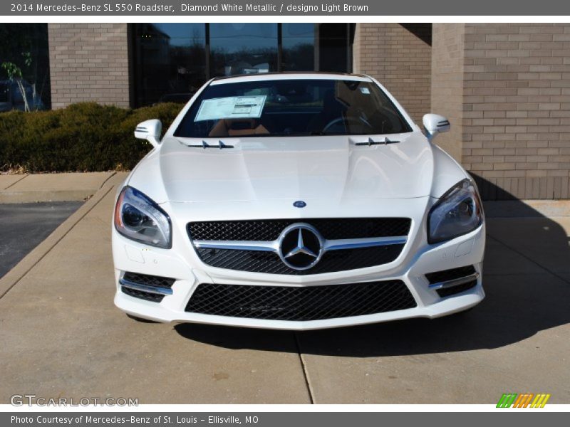 Diamond White Metallic / designo Light Brown 2014 Mercedes-Benz SL 550 Roadster