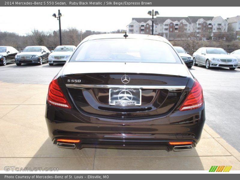 Ruby Black Metallic / Silk Beige/Espresso Brown 2014 Mercedes-Benz S 550 Sedan
