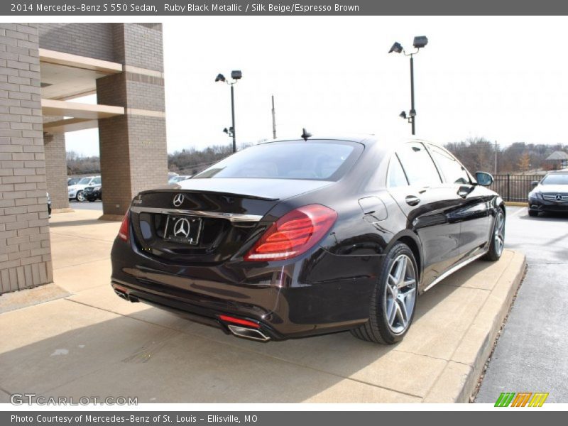 Ruby Black Metallic / Silk Beige/Espresso Brown 2014 Mercedes-Benz S 550 Sedan