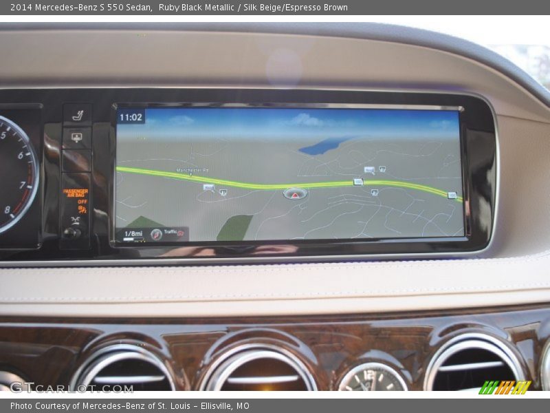 Ruby Black Metallic / Silk Beige/Espresso Brown 2014 Mercedes-Benz S 550 Sedan