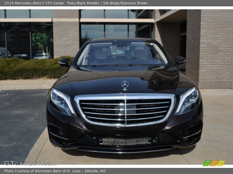 Ruby Black Metallic / Silk Beige/Espresso Brown 2014 Mercedes-Benz S 550 Sedan