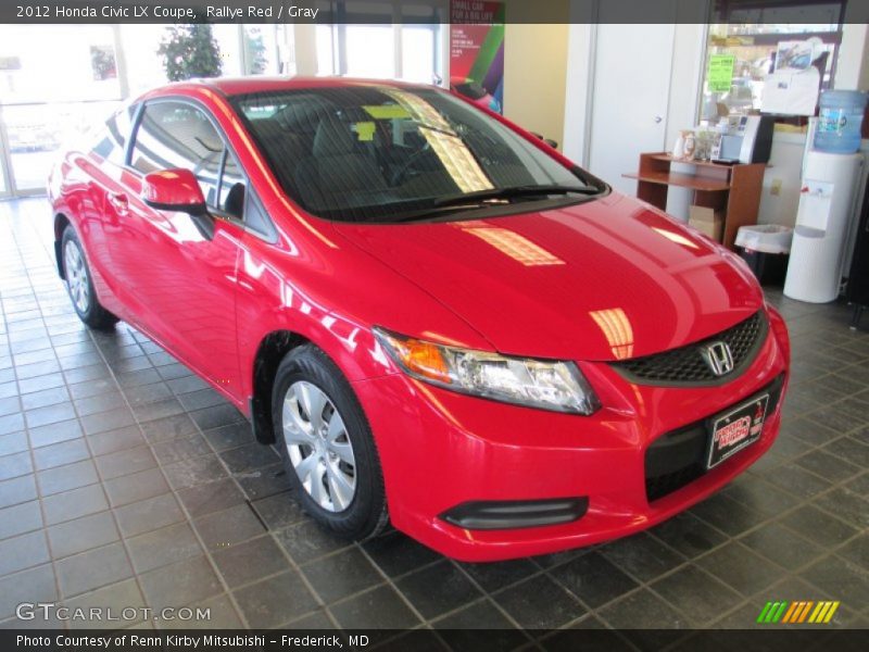 Rallye Red / Gray 2012 Honda Civic LX Coupe