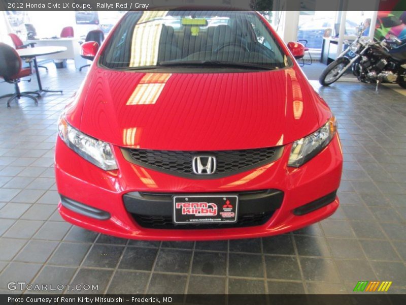 Rallye Red / Gray 2012 Honda Civic LX Coupe