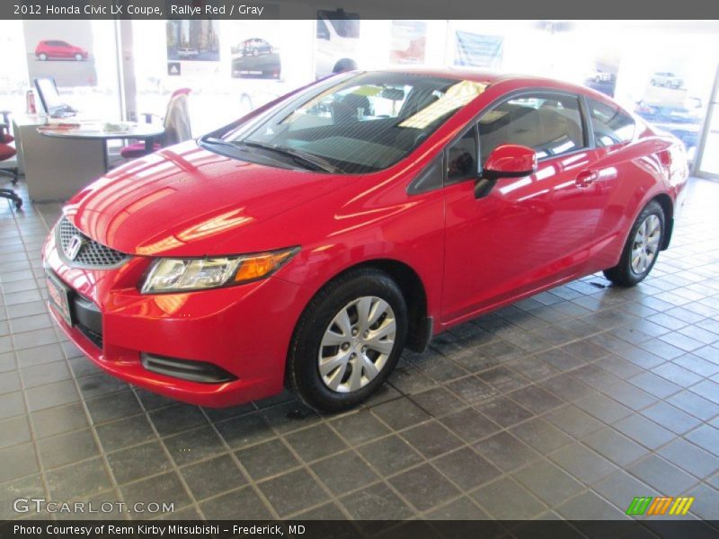 Rallye Red / Gray 2012 Honda Civic LX Coupe