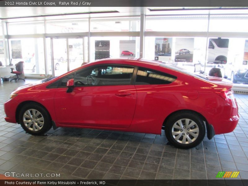 Rallye Red / Gray 2012 Honda Civic LX Coupe