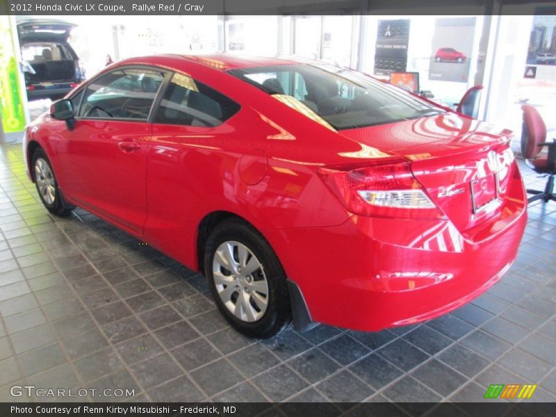 Rallye Red / Gray 2012 Honda Civic LX Coupe