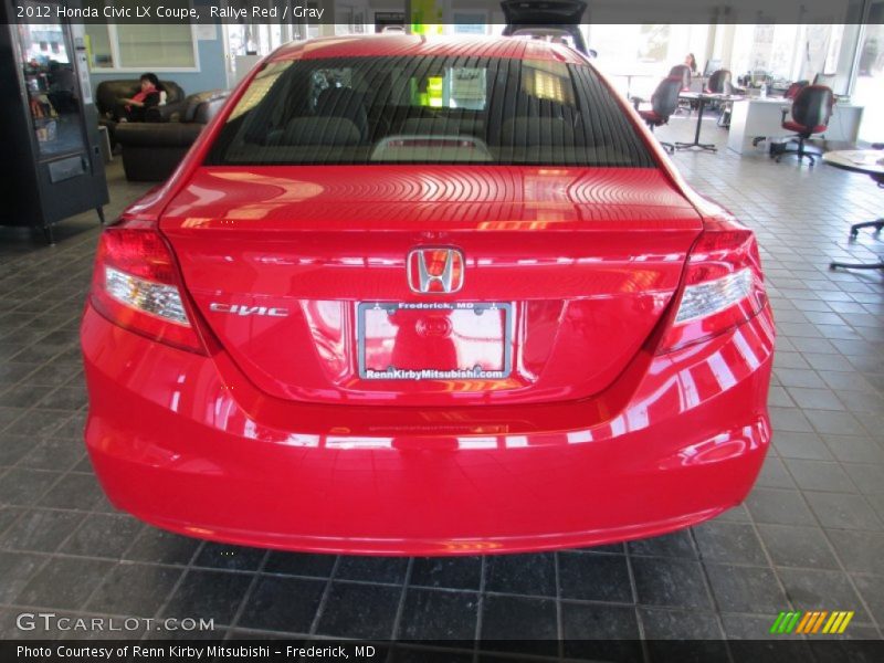 Rallye Red / Gray 2012 Honda Civic LX Coupe