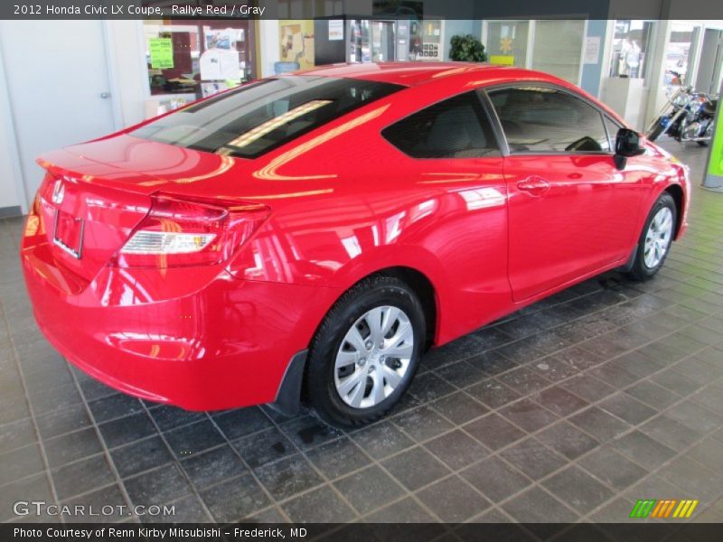 Rallye Red / Gray 2012 Honda Civic LX Coupe