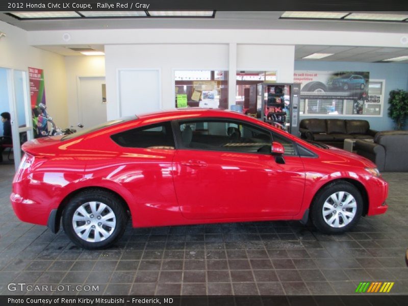 Rallye Red / Gray 2012 Honda Civic LX Coupe