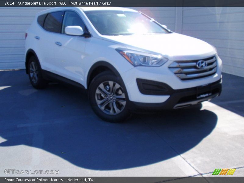Frost White Pearl / Gray 2014 Hyundai Santa Fe Sport FWD