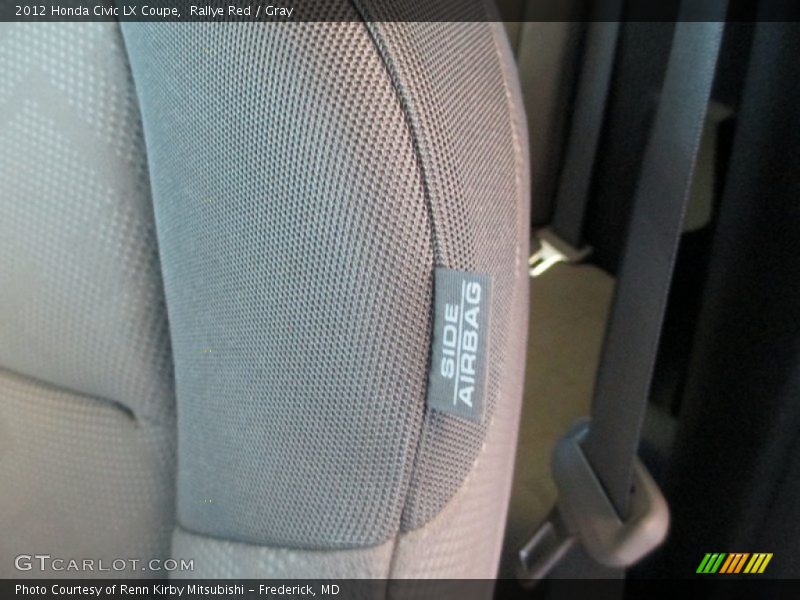 Rallye Red / Gray 2012 Honda Civic LX Coupe