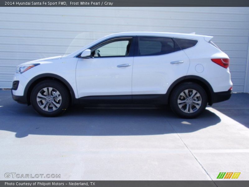 Frost White Pearl / Gray 2014 Hyundai Santa Fe Sport FWD