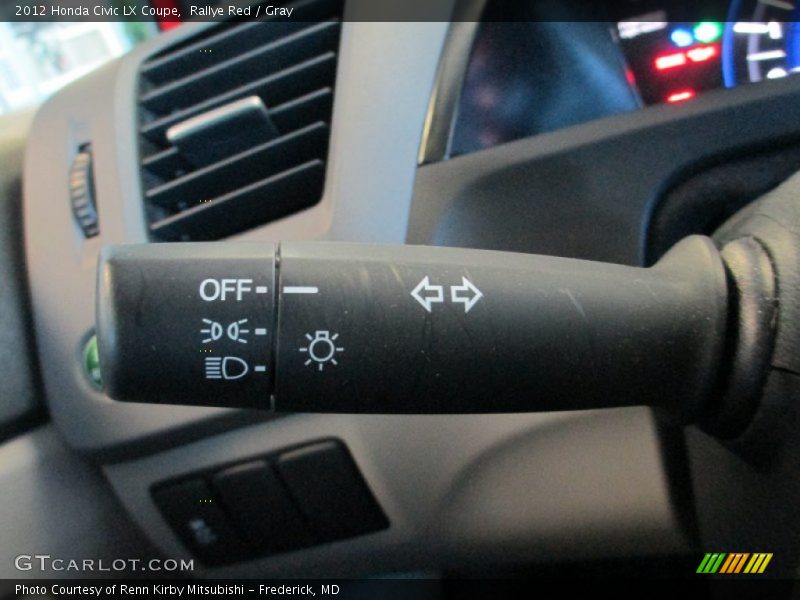 Rallye Red / Gray 2012 Honda Civic LX Coupe