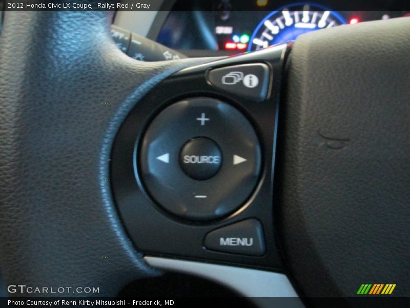 Rallye Red / Gray 2012 Honda Civic LX Coupe