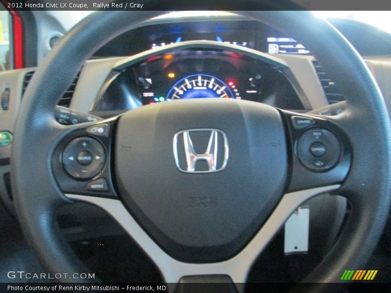 Rallye Red / Gray 2012 Honda Civic LX Coupe