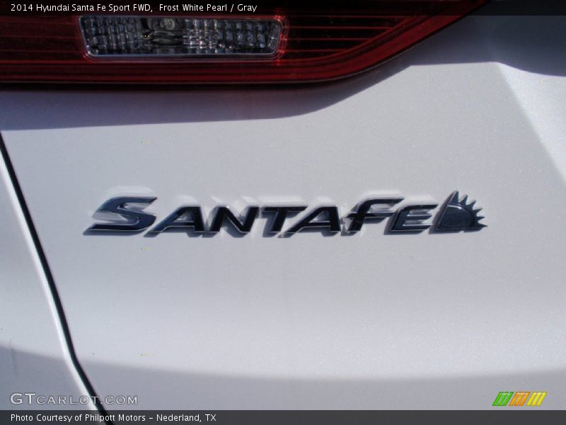 Frost White Pearl / Gray 2014 Hyundai Santa Fe Sport FWD