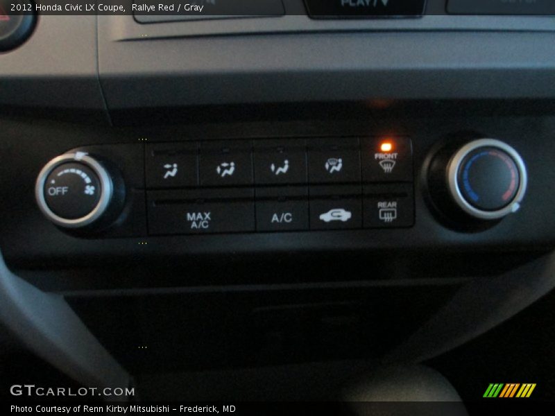 Rallye Red / Gray 2012 Honda Civic LX Coupe