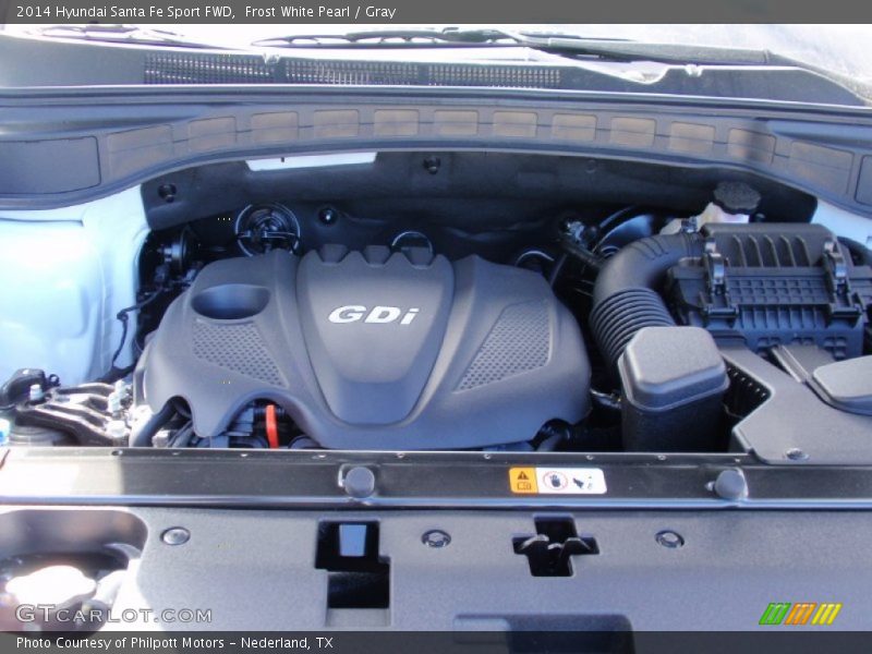 Frost White Pearl / Gray 2014 Hyundai Santa Fe Sport FWD
