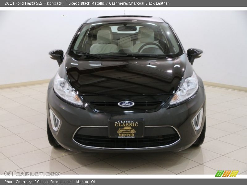 Tuxedo Black Metallic / Cashmere/Charcoal Black Leather 2011 Ford Fiesta SES Hatchback