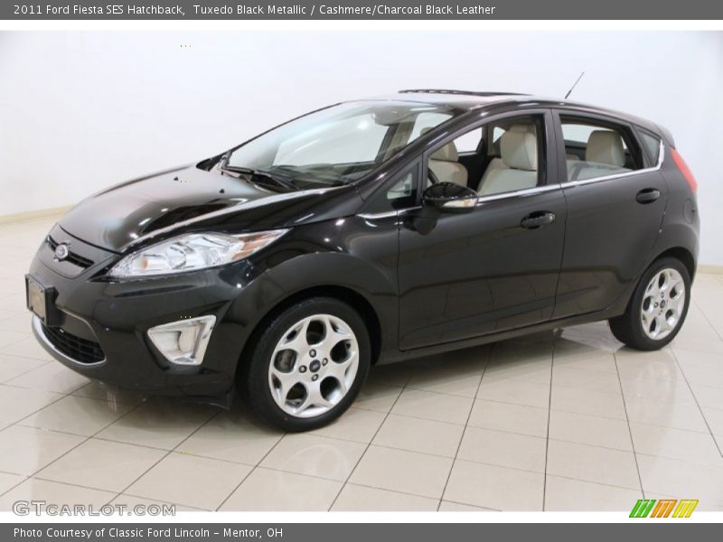 Tuxedo Black Metallic / Cashmere/Charcoal Black Leather 2011 Ford Fiesta SES Hatchback