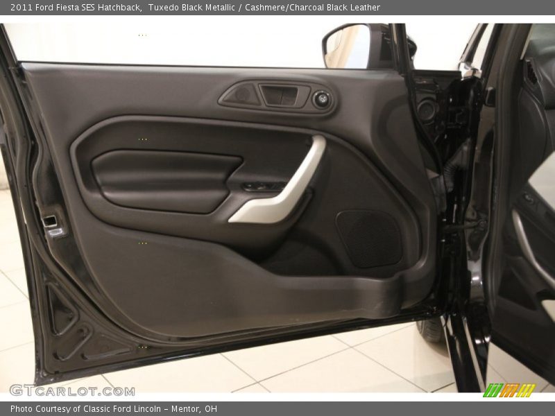 Tuxedo Black Metallic / Cashmere/Charcoal Black Leather 2011 Ford Fiesta SES Hatchback