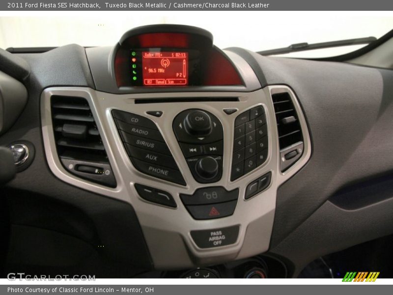 Tuxedo Black Metallic / Cashmere/Charcoal Black Leather 2011 Ford Fiesta SES Hatchback