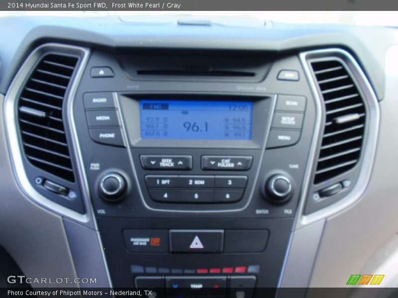 Frost White Pearl / Gray 2014 Hyundai Santa Fe Sport FWD