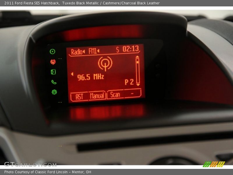 Tuxedo Black Metallic / Cashmere/Charcoal Black Leather 2011 Ford Fiesta SES Hatchback