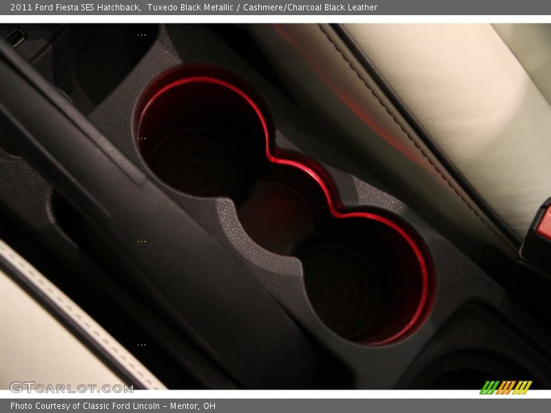 Tuxedo Black Metallic / Cashmere/Charcoal Black Leather 2011 Ford Fiesta SES Hatchback