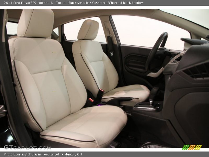 Tuxedo Black Metallic / Cashmere/Charcoal Black Leather 2011 Ford Fiesta SES Hatchback