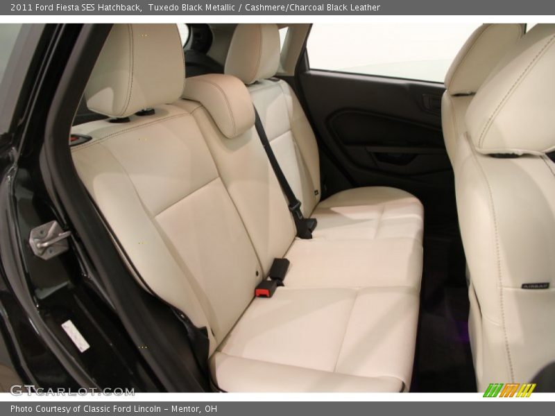 Tuxedo Black Metallic / Cashmere/Charcoal Black Leather 2011 Ford Fiesta SES Hatchback