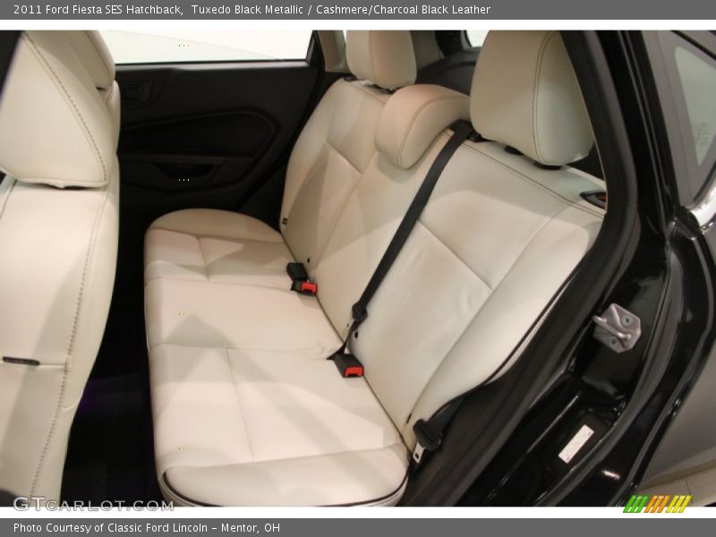 Tuxedo Black Metallic / Cashmere/Charcoal Black Leather 2011 Ford Fiesta SES Hatchback