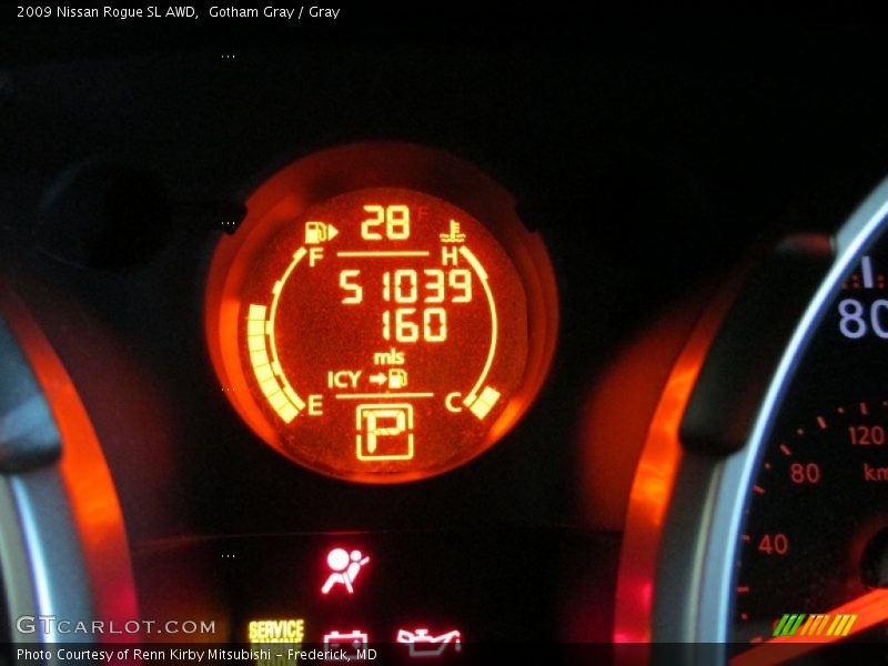 Gotham Gray / Gray 2009 Nissan Rogue SL AWD