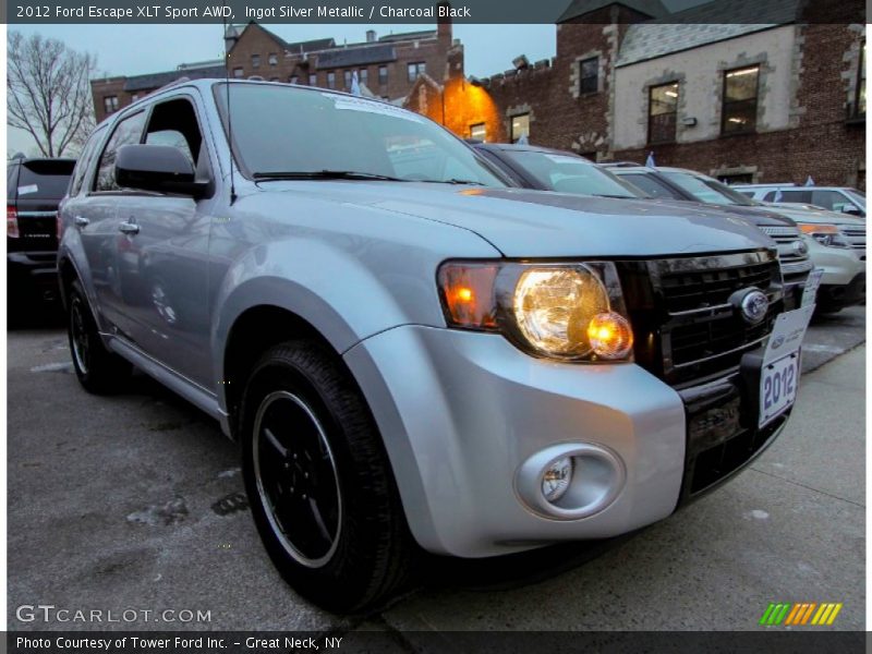 Ingot Silver Metallic / Charcoal Black 2012 Ford Escape XLT Sport AWD