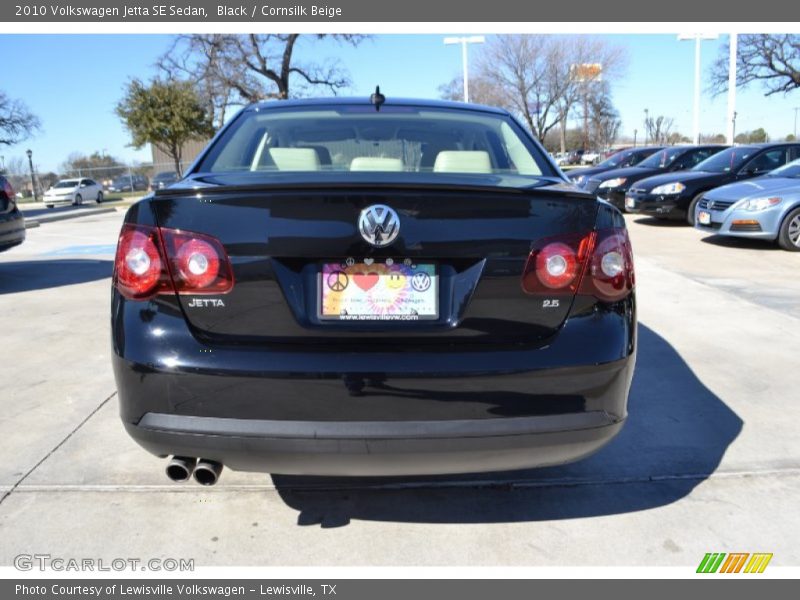 Black / Cornsilk Beige 2010 Volkswagen Jetta SE Sedan
