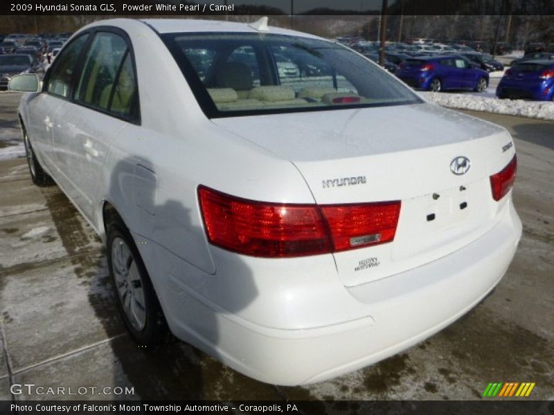 Powder White Pearl / Camel 2009 Hyundai Sonata GLS