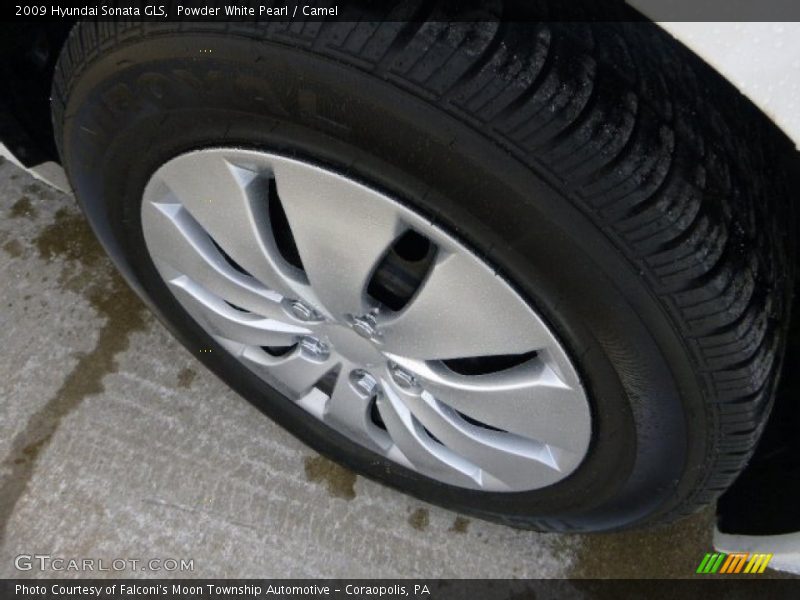 Powder White Pearl / Camel 2009 Hyundai Sonata GLS