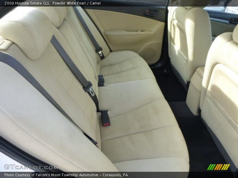 Powder White Pearl / Camel 2009 Hyundai Sonata GLS