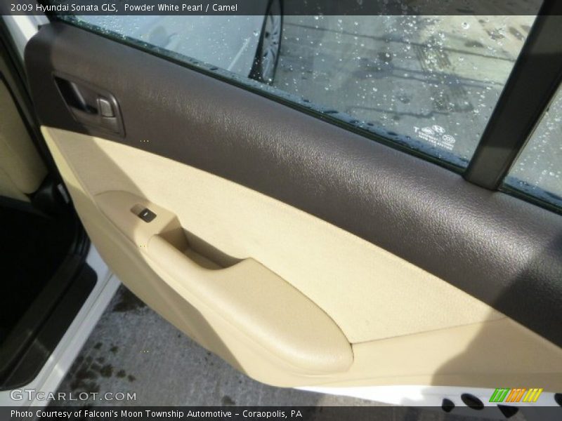 Powder White Pearl / Camel 2009 Hyundai Sonata GLS