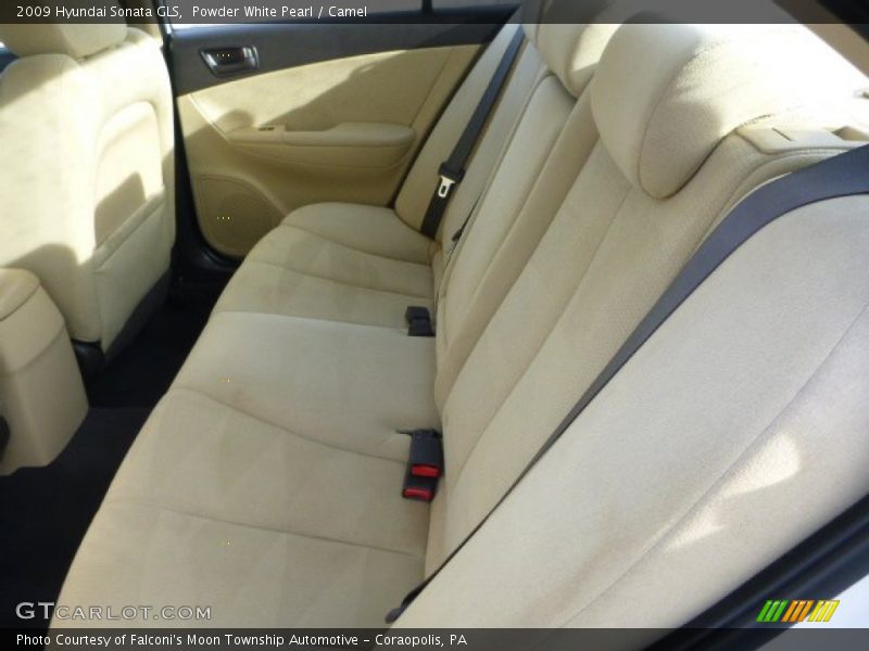 Powder White Pearl / Camel 2009 Hyundai Sonata GLS