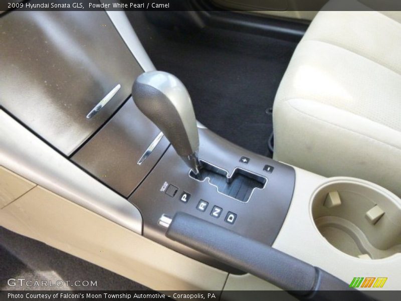 Powder White Pearl / Camel 2009 Hyundai Sonata GLS