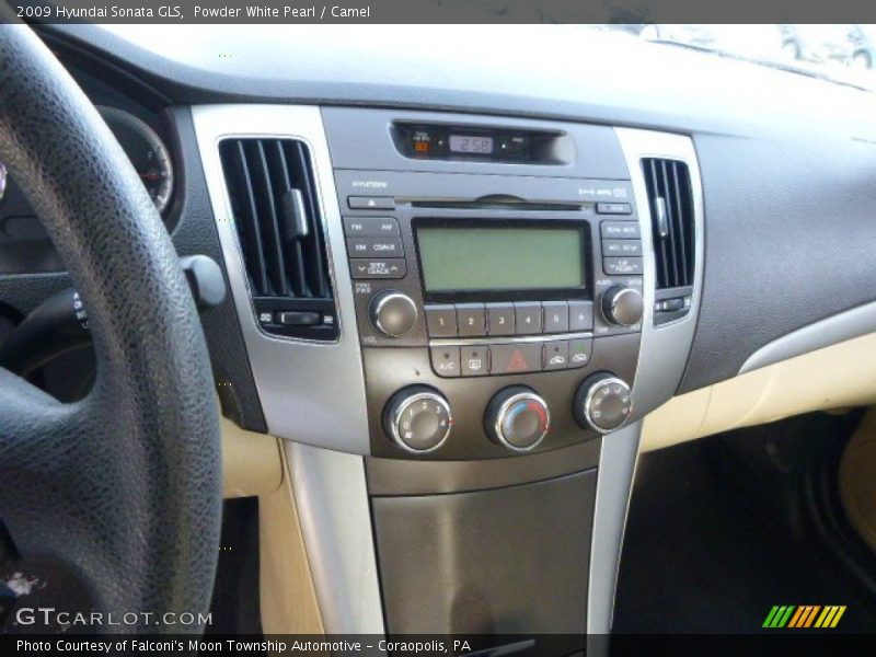 Powder White Pearl / Camel 2009 Hyundai Sonata GLS