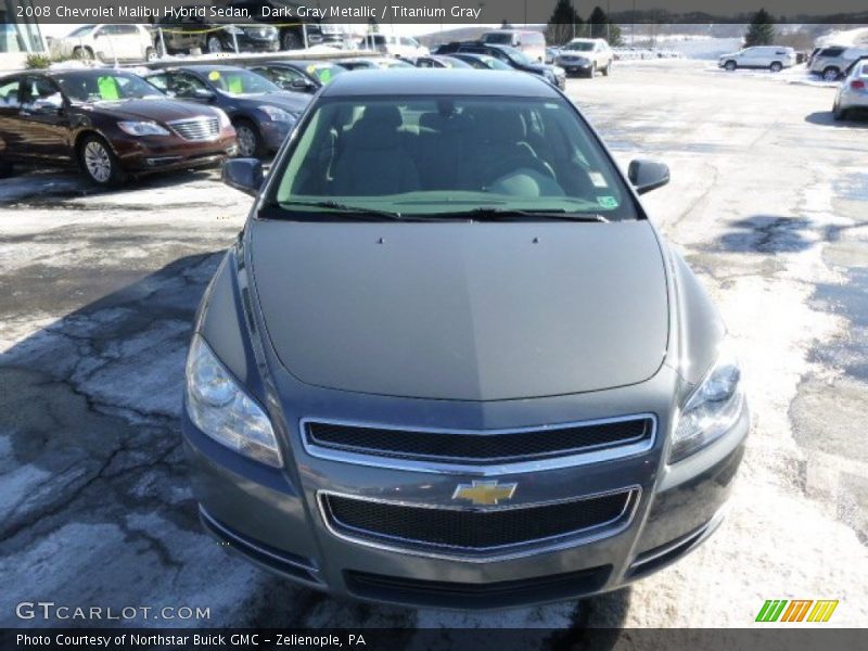 Dark Gray Metallic / Titanium Gray 2008 Chevrolet Malibu Hybrid Sedan