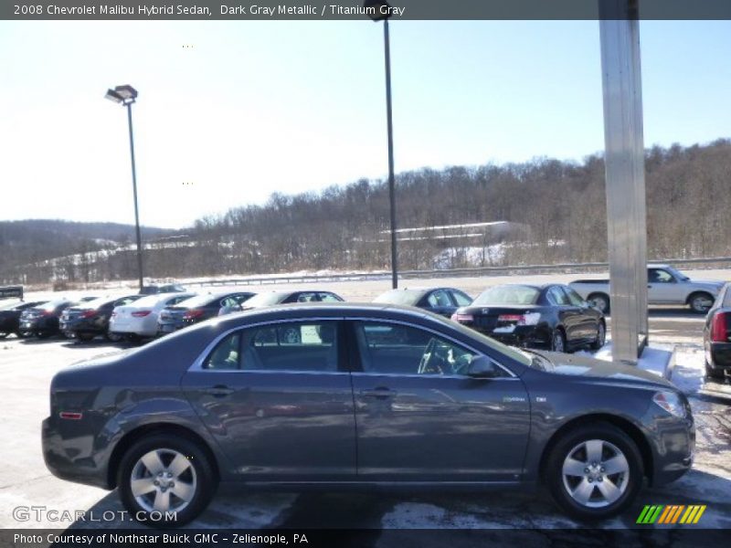 Dark Gray Metallic / Titanium Gray 2008 Chevrolet Malibu Hybrid Sedan