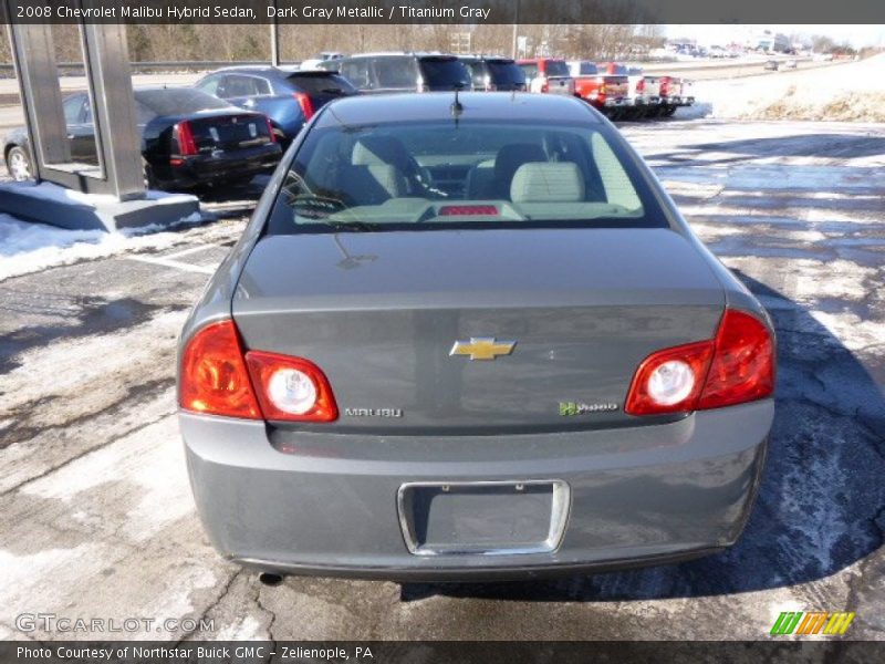 Dark Gray Metallic / Titanium Gray 2008 Chevrolet Malibu Hybrid Sedan